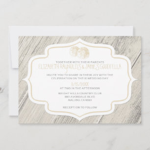 Invitations de mariage du dollar de sable de plage