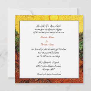 Invitations de mariage du parent de chambre