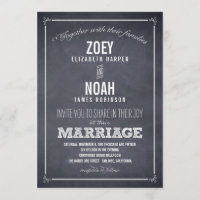 Invitations de mariage élégamment marquées