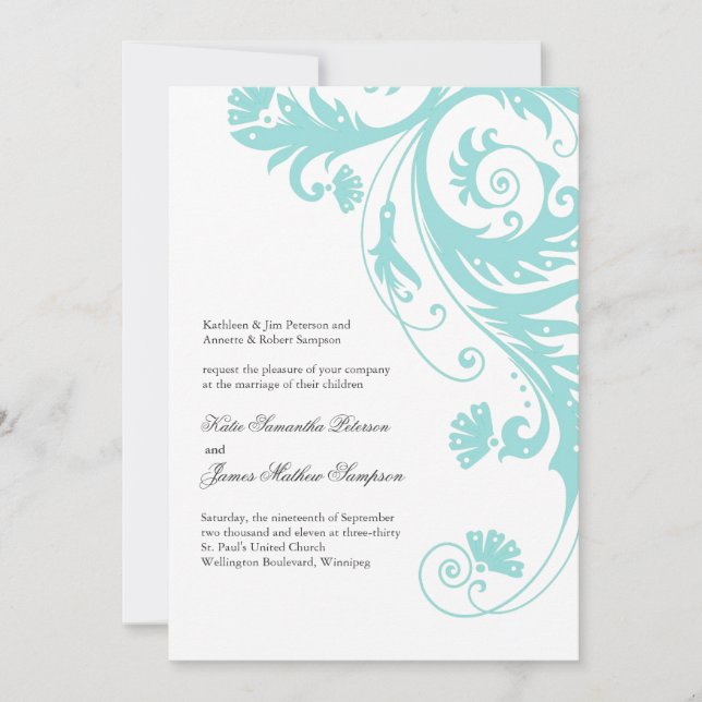 Invitations de mariage élégantes (Devant)