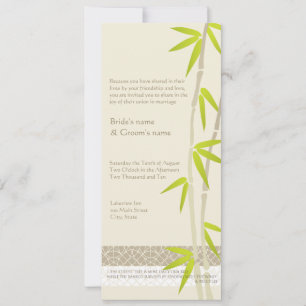 Invitations de mariage en bambou