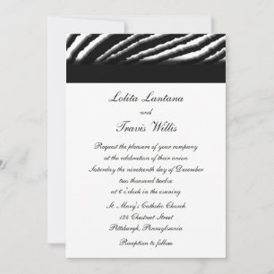 Invitations de mariage en bande Zebra