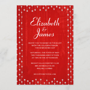 Invitations de mariage en bois de l'auberge rousse