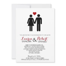 Invitations de mariage en couple modernes