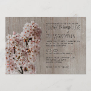 Invitations de mariage en fleurs de cerisiers en R