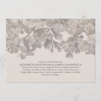 Invitations de mariage floral gris