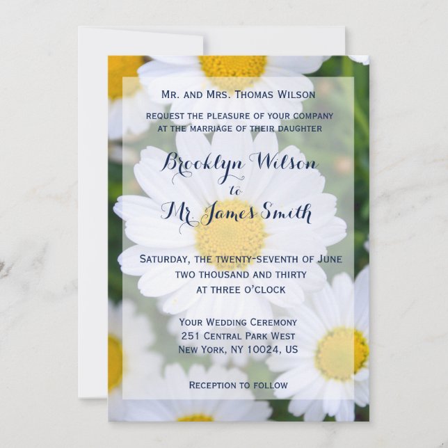 Invitations de mariage floral personnalisées (Devant)