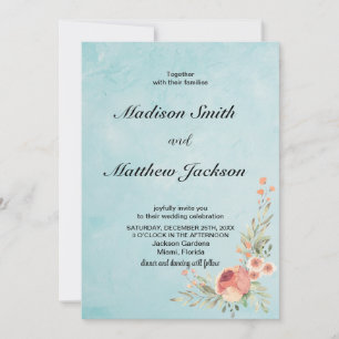 Invitations de mariage florales
