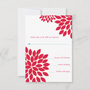 Invitations de mariage florales modernes Chrysanth