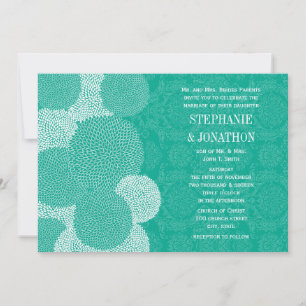 Invitations de mariage florales modernes Chrysanth
