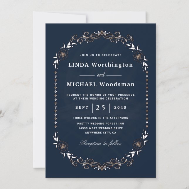 Invitations de mariage gothique (Devant)