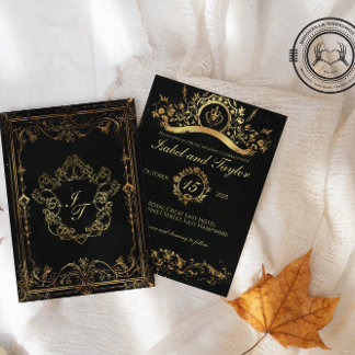Invitations de mariage gothique Vintage unique