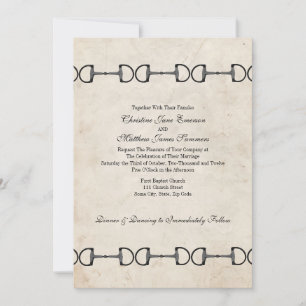 Invitations de mariage hippique anglaises Vintages