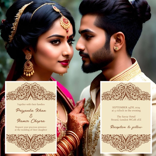 Invitations de mariage indiennes (Indian-wedding-invitations-traditional-1)