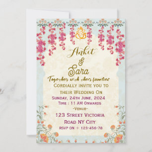 Invitations de mariage indiennes