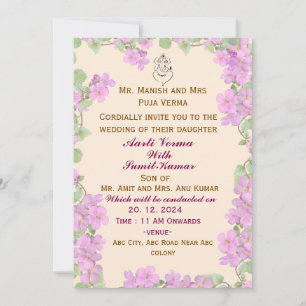 Invitations de mariage indiennes