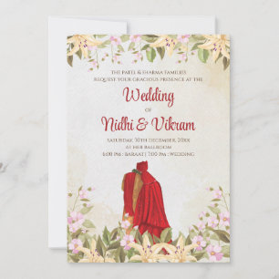 Invitations de mariage indiennes numériques et inv