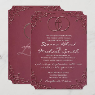 Invitations de mariage inter-religieux encerclées