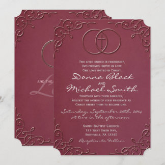 Invitations de mariage inter-religieux encerclées