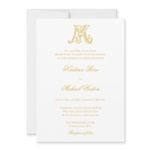 Invitations de mariage KM Monogramme ou MK Monogra