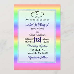 Invitations de mariage LGBT Rainbow