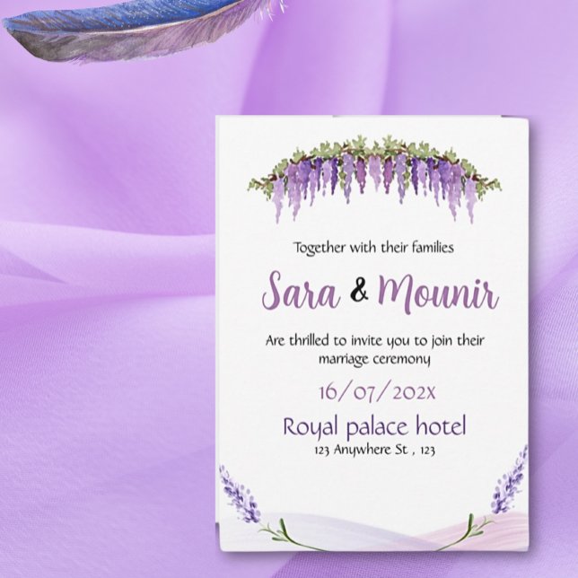 Invitations de mariage : lilas Elegance (Créateur téléchargé)