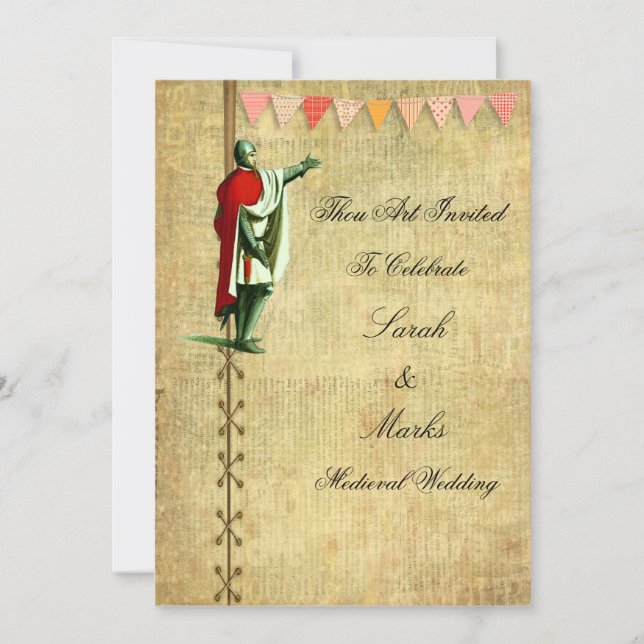 Invitations de mariage médiévales (Devant)