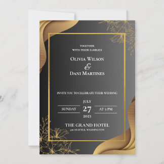 INVITATIONS DE MARIAGE modèle EN LIGNE avec fronti
