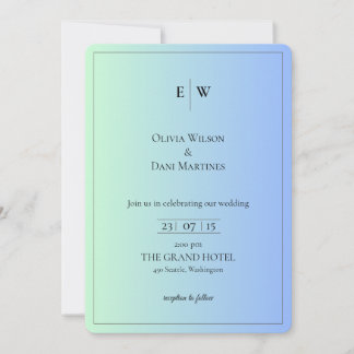 INVITATIONS DE MARIAGE modèle EN LIGNE avec fronti