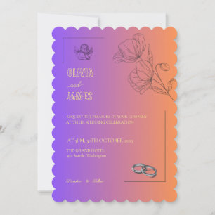 INVITATIONS DE MARIAGE modèle EN LIGNE avec fronti