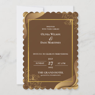 INVITATIONS DE MARIAGE modèle EN LIGNE avec fronti