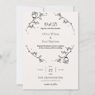 INVITATIONS DE MARIAGE modèle rosaire en ligne