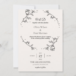 INVITATIONS DE MARIAGE modèle rosaire en ligne