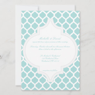 Invitations de mariage Motif au Maroc bleu