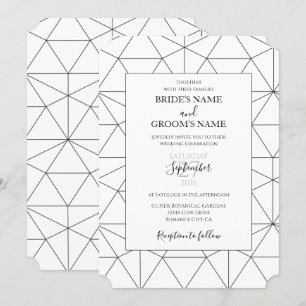Invitations de mariage Motif géométrique élégantes