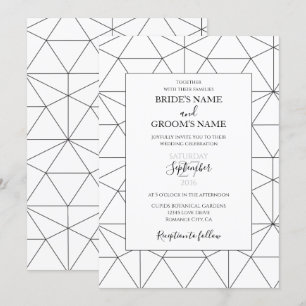 Invitations de mariage Motif géométrique élégantes