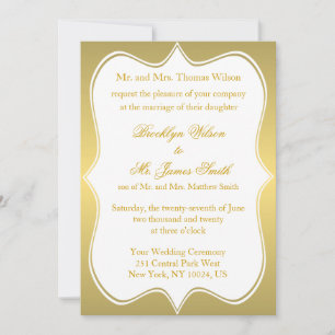 Invitations de mariage nautique Gold Compass