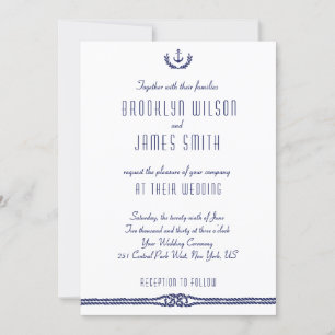 Invitations De Mariage Nautiques Avec Ancres