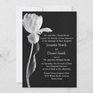 Invitations de mariage noir et blanc