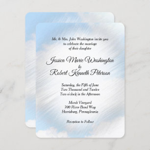 Invitations de mariage nuages
