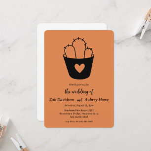 Invitations de mariage occidental boho moderne