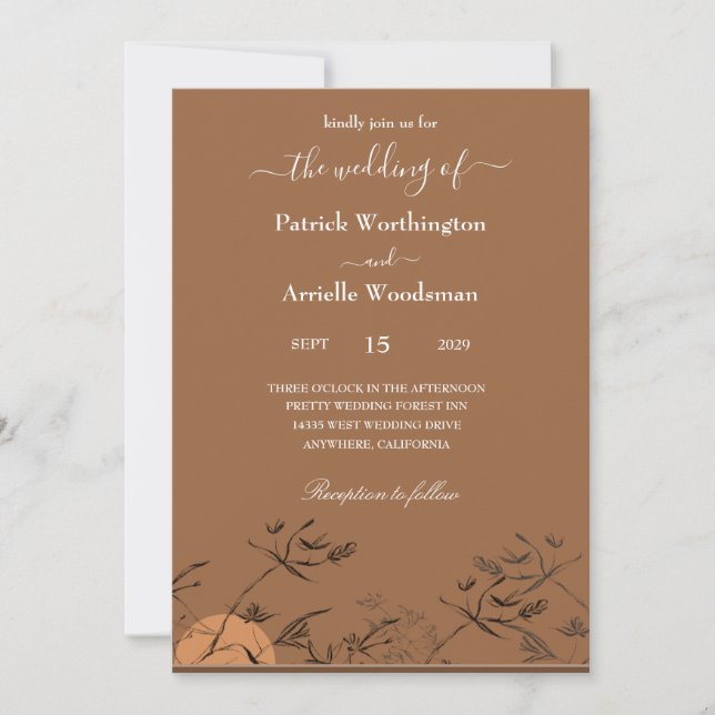 Invitations de mariage occidentales (Devant)