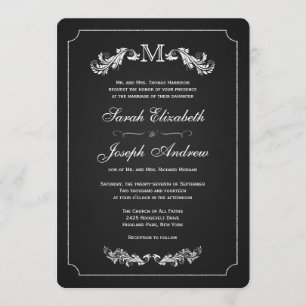 Invitations de mariage officielles du tableau de b