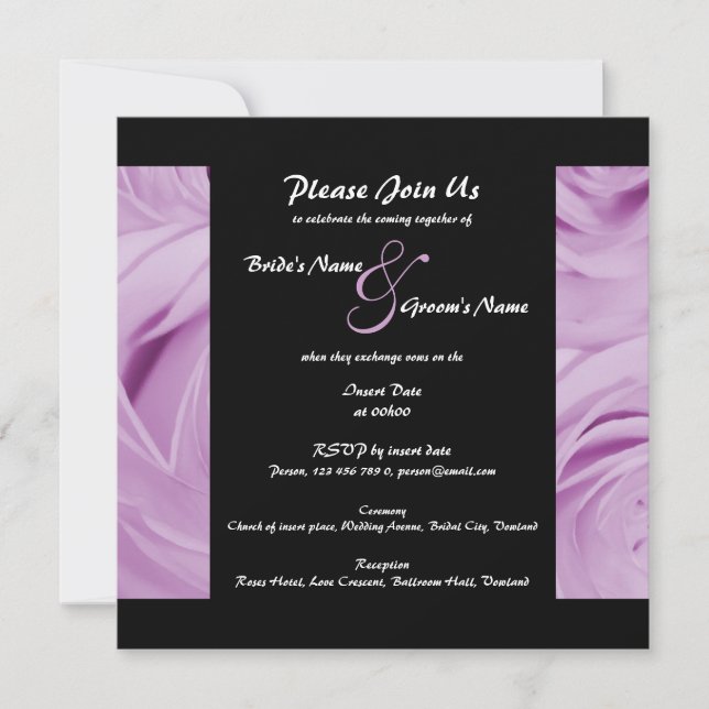 Invitations de mariage - personnalisables (Devant)