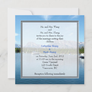 Invitations de mariage photo paysager. Grand Teton