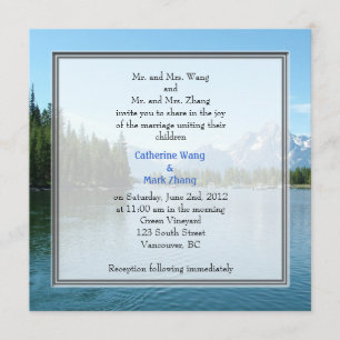 Invitations de mariage photo paysager. Grand Teton