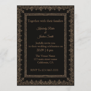 Invitations de mariage pour la conception de cadre