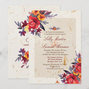 Invitations de mariage pour l'automne