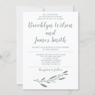 Invitations De Mariage Pour Le Second Mariage Sage