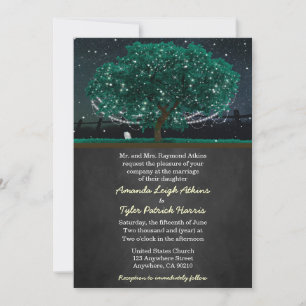 Invitations de mariage pour les chênes légers à co